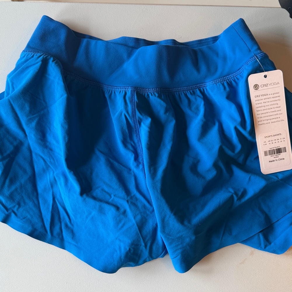 CRZ YOGA Royal Blue Athletic Running Shorts